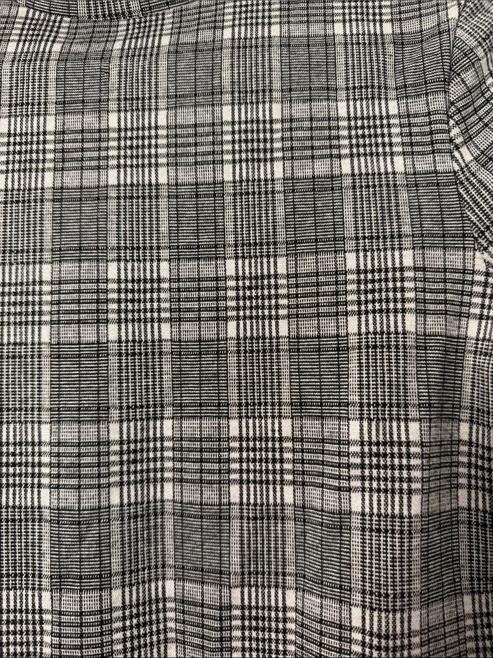 SO Gray Plaid Mock Neck Mini Dress
